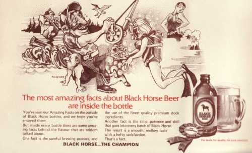 Black Horse Ad in Newfoundland Songs (9th Edition)